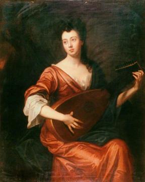 Mrs Arabella Hunt, Playing a Lute Artwork by Sir Godfrey Kneller