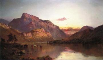 The Evening Glow, Ben Lomond Artwork by Alfred de Breanski, Sr.