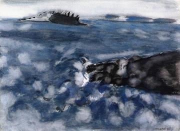 Blue Green Sea and Islands, Region Cape Split, Main Artwork by John Marin