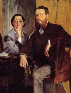 Edmond and Therese Morbilli Artwork by Edgar Degas
