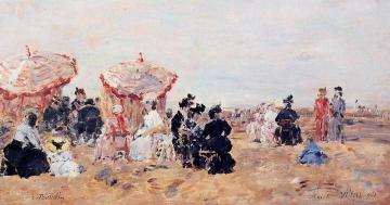 Villers, Beach Scene Artwork by Eugène-Louis Boudin