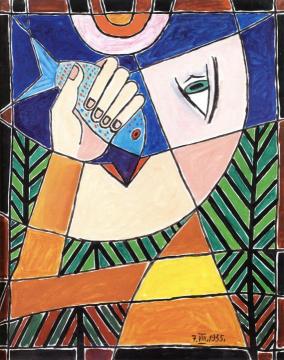 Fisherman Artwork by Victor Brauner