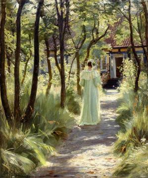Marie in the Garden Artwork by Peder Severin Kroyer