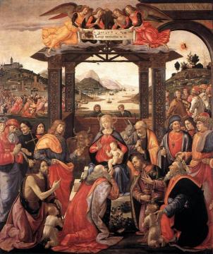 Adoration of the Magi Artwork by Domenico Ghirlandaio