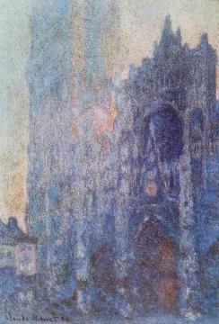 Rouen Cathedral, The Portal and the Tour d'Albane at Dawn Artwork by Claude Oscar Monet