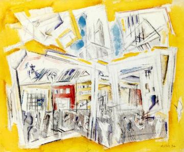 Street Movement, New York City Artwork by John Marin