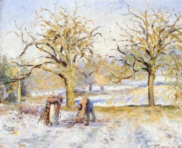 Winter Landscape Artwork by Camille Pissarro