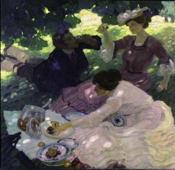 The Picnic Artwork by Leo Putz