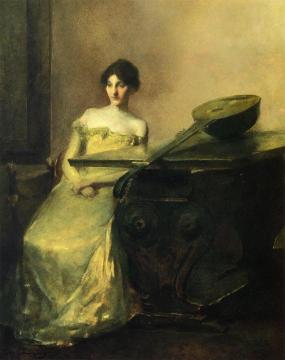 The Lute Artwork by Thomas Wilmer Dewing