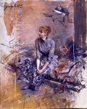 Portrait Of Madame Gabrielle Rejane Artwork by Giovanni Boldini
