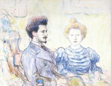 Portrait Of Julien Leclercq And His Wife Artwork by Claude-Emil Schuffenecker