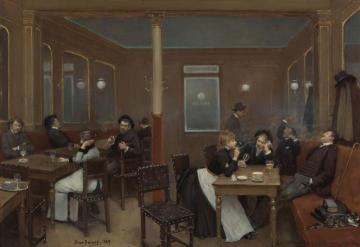 Student Brasserie - Brasserie D'etudiants Artwork by Jean Georges Beraud