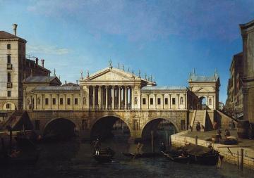 Venice:  Caprice View with a Palladio Design for the Rialto Artwork by Giovanni Antonio Canal