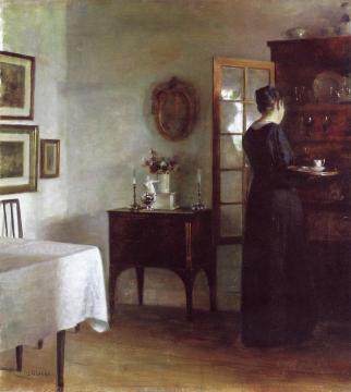 Clearing away the Tray Artwork by Carl Vilhelm Holsoe