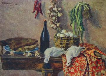 Still Life. White partridges Artwork by Pyotr Konchalovsky