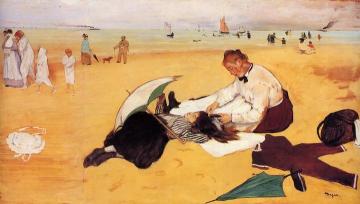 Beach Scene Artwork by Edgar Degas
