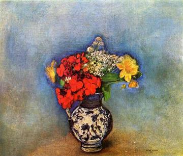 Geraniums Artwork by Odilon Redon