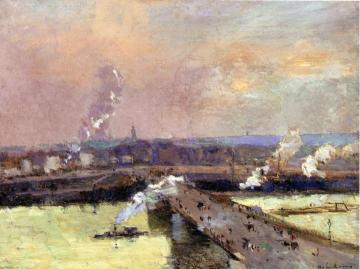 The Pont Boieldieu, Rouen Artwork by Eugène-Louis Boudin