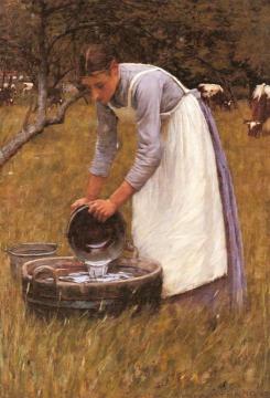 Watering the Cows Artwork by Henry la Thangue