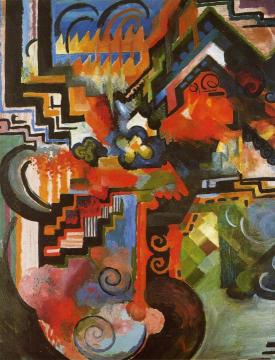 Colored Composition Artwork by August Macke