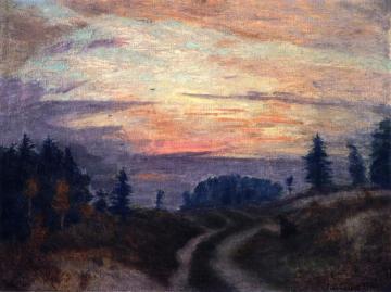 Twilight in the Surheide Artwork by Otto Modersohn