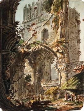 The West Tower of Malmesbury Abbey Artwork by Joseph Mallord William Turner