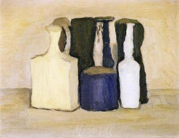 Still Life With Peaches And A Bouquet Of Flowers Artwork by Giorgio Morandi