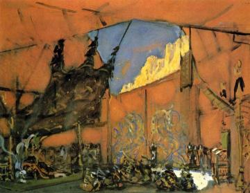 Set Design for the Opera Judith. Act III: Holofernes' Tent Artwork by Valentin Serov