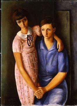 Les enfants du Docteur Tas, Louis et Zoucha Artwork by Moise Kisling