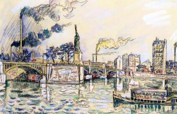 The Pont de Grenelle in Paris Artwork by Paul Signac