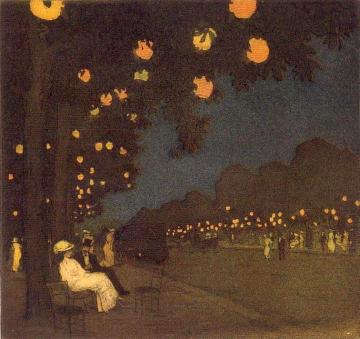 Evening Festival, Paris Artwork by Tavik Frantisek Simon