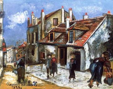 Paris, Montmartre, the House of Mimi Pinson Artwork by Maurice Utrillo