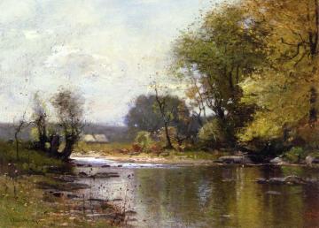 Wooded River Landscape Artwork by John Francis Murphy