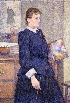 Anna Boch in Her Studio Artwork by Theo van Rysselberghe