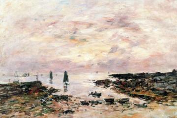 Bourg de Batz, the Rocks Artwork by Eugène-Louis Boudin