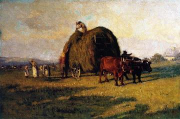 Haying near Quegec, Beaupré Artwork by William Brymner