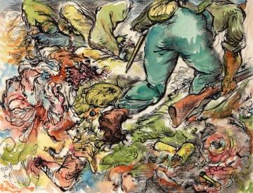 Cain And Abel Artwork by George Grosz