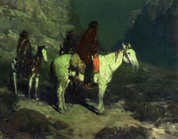 Voices in the Night Artwork by Frank Tenney Johnson