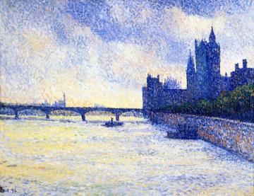 The Thames and the Houses of Parliament, London Artwork by Maximilien Luce