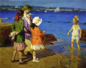 The Water's Fine Artwork by Edward Potthast