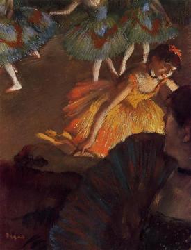 Ballerina and Lady with a Fan Artwork by Edgar Degas