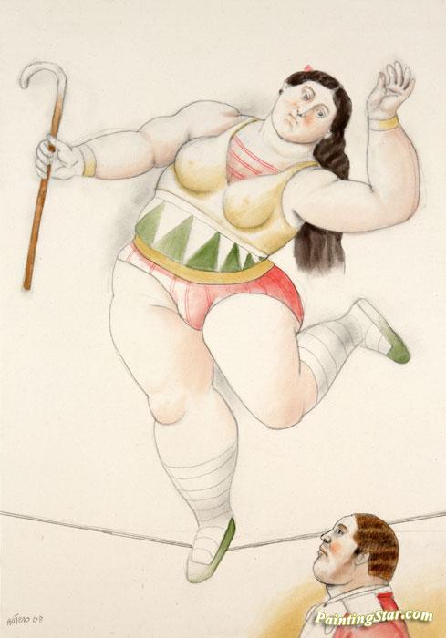 Circus Act Artwork by Fernando Botero