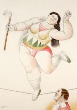 Circus Act Artwork by Fernando Botero