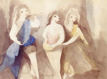 Three Women Artwork by Marie Laurencin