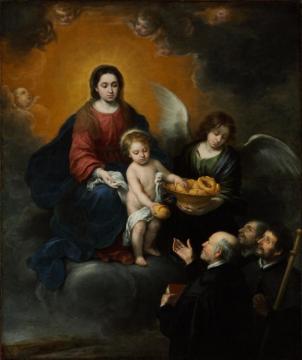 The Infant Jesus Distributing Bread To Pilgrims Artwork by Bartolomé Esteban Murillo