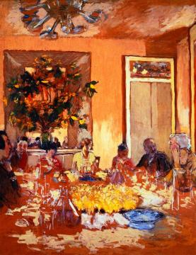 Luncheon at Les Clayes Artwork by Edouard Vuillard