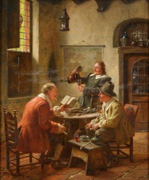 A Cosy Evening Artwork by Fritz Wagner