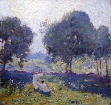 Breezy Day Artwork by Robert Lewis Reid