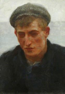 Sketch For 'summer Evening' Artwork by Henry Scott Tuke