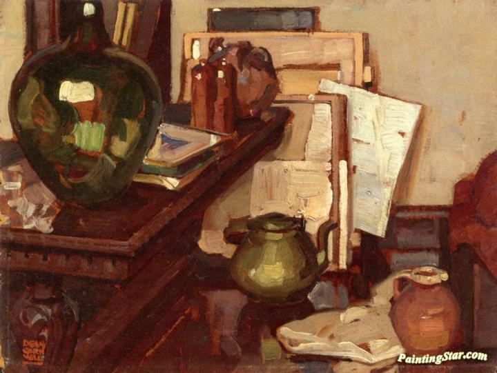 Sketch of the Artist's Studio Artwork by Dean Cornwell